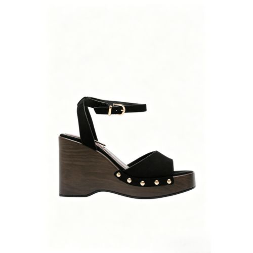 Sandales compensées Sandales compensé plateforme avec clous, Noire - Vera Collection - Modalova