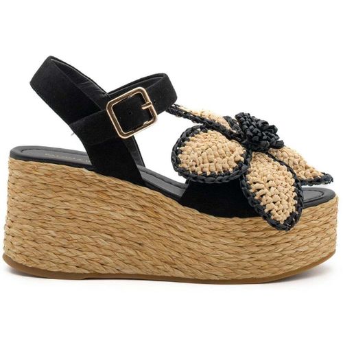 Sandales compensées CRUZ SUEDE BLACK - PALOMA BARCELÓ - Modalova