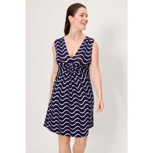 Robe courte Robe courte à col en V et imprimé vagues - Ysabel Mora - Modalova