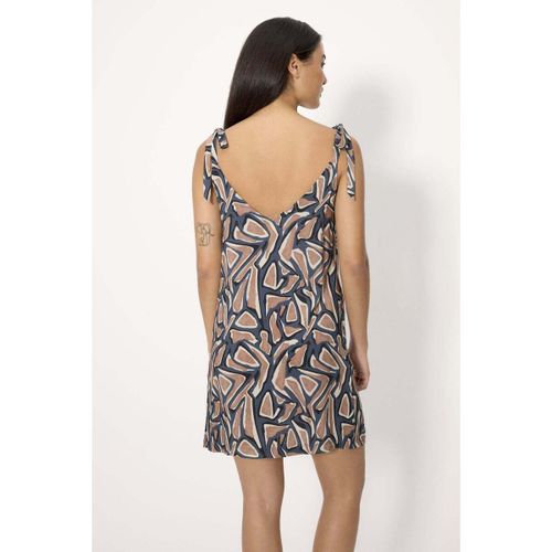 Robe courte robe courte imprimée à nouer sur le devant - Ysabel Mora - Modalova
