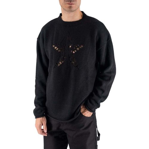 Pull Black Sweater With Star Hole - Vision Of Super - Modalova