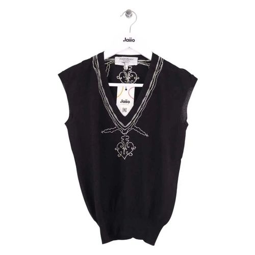Pull Top sans manche noir - Yves Saint Laurent - Modalova