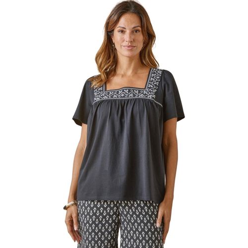 Blouses by - Tee-shirt brodé encolure carrée - Daxon - Modalova