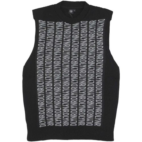 Pull Pullover Smanicato Uomo Knitwear Gilet Black - Dolly Noire - Modalova