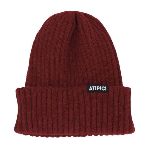 Bonnet Cappello Uomo Black Label Basic Low Beanie Burgundy - Atipici - Modalova