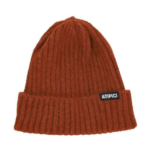 Bonnet Cappello Uomo Black Label Basic Low Beanie Brown - Atipici - Modalova