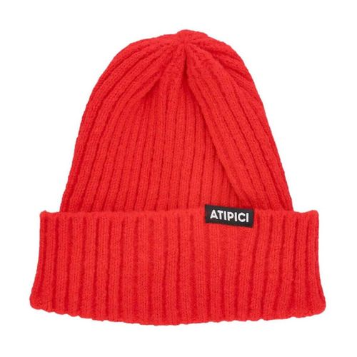 Bonnet Cappello Uomo Black Label Basic Low Beanie Red - Atipici - Modalova