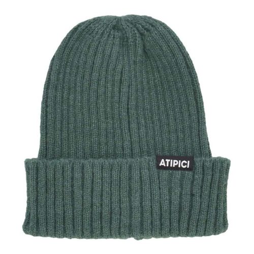 Bonnet Cappello Uomo Black Label Basic Low Beanie Green - Atipici - Modalova