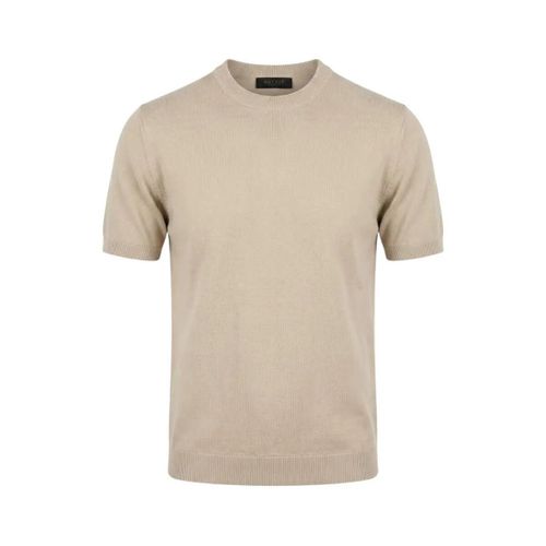Pull Tenue de pull à manches courtes en fil beige - Outfit - Modalova