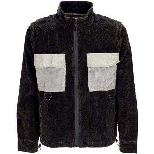 Blouson Giubbotto Uomo Round Corduroy Jacket Washed Black - Funky - Modalova