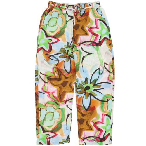 Pantalon Pantalone Lungo Donna W Marker Drawn Flower Pant Aqua Multi - Obey - Modalova
