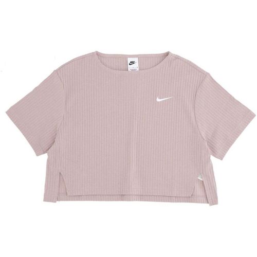 T-shirt Nike Rib Diff Taupe - Nike - Modalova