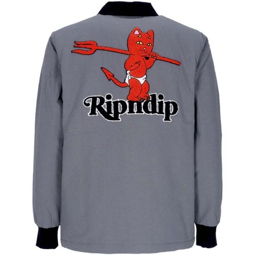 Blouson Devil Baby Button Down Jacket Charcoal - Ripndip - Modalova