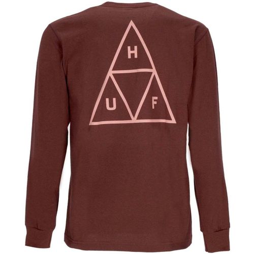 T-shirt Set Triple Triangle Ls Tee Eggplant - Huf - Modalova