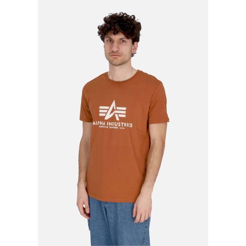 T-shirt Maglietta Uomo Basic Tee Hazel Brown - Alpha Industries - Modalova