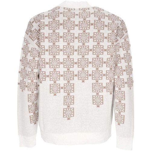 Pull Cardigan Uomo Breeze Blocks Cardigan Brown/white - Dolly Noire - Modalova