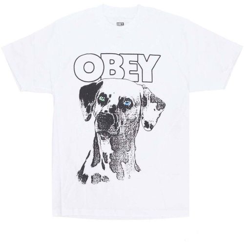 T-shirt Maglietta Uomo Dalmation Tee White - Obey - Modalova