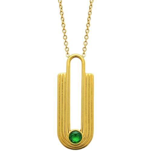 Collier Collier pendentif art deco oxyde vert - Brillaxis - Modalova