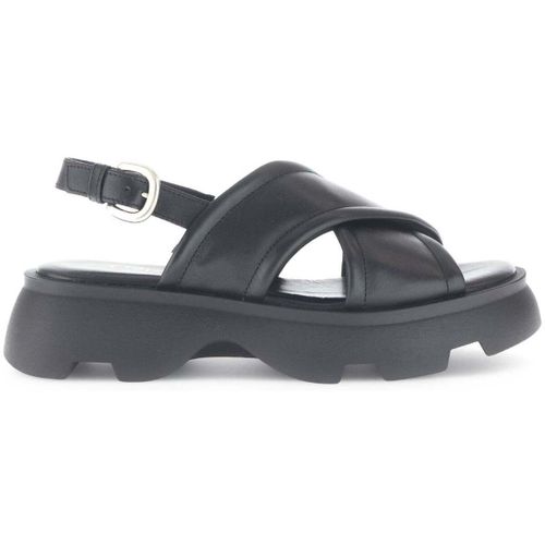 Sandales compensées Sandales en cuir lisse à talon décroché - Gabor - Modalova
