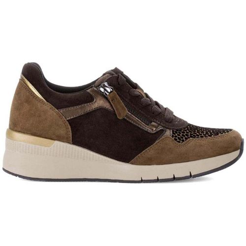 Baskets basses Baskets en cuir imprimé reptile à talon compensé - Gabor - Modalova