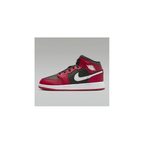 Baskets basses AIR JORDAN 1 MID NOIR ROUGE BLANC - Nike - Modalova