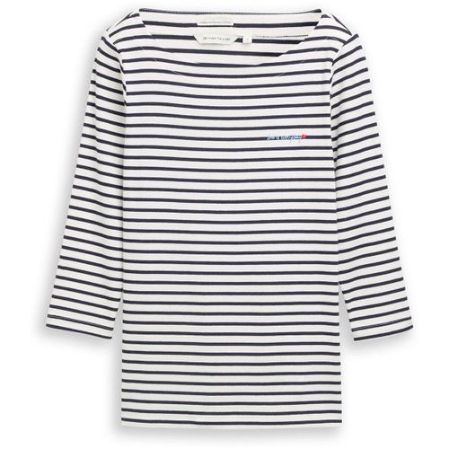 T-shirt Tee-Shirt ML Offwhite - Tom Tailor - Modalova