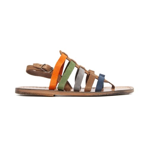 Sandales plates GIANLUCA 576FT RAGNETTO MULTICOLOR - Gianluca - L'artigiano Del Cuoio - Modalova