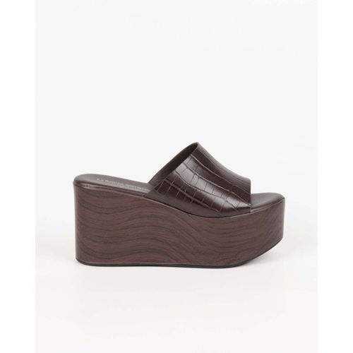 Mules Mules compensées plateforme, Marron - Vera Collection - Modalova