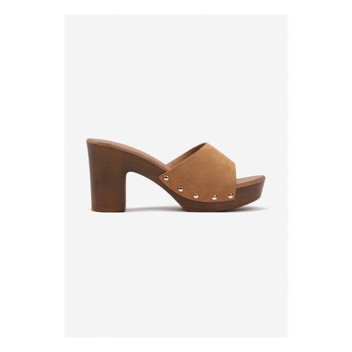 Mules Mules plateforme larges brides à talons, Camel - Vera Collection - Modalova