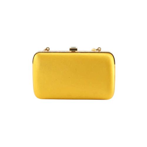 Pochette Pochette de soirée en satin et strass jaune - Prada - Modalova