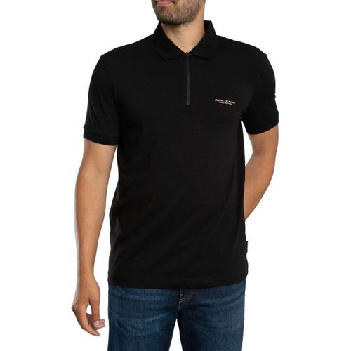 Polo EAX Polo zippé slim avec logo - EAX - Modalova