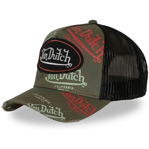 Casquette Casquette trucker effet usé avec patch et print Café - Von Dutch - Modalova