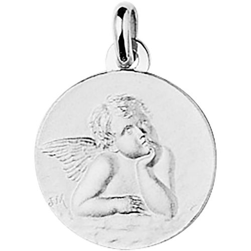 Pendentifs Médaille ange argent rhodié sablé - Brillaxis - Modalova
