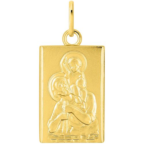 Pendentifs Médaille Saint Christophe rectangulaire plaqué or - Brillaxis - Modalova