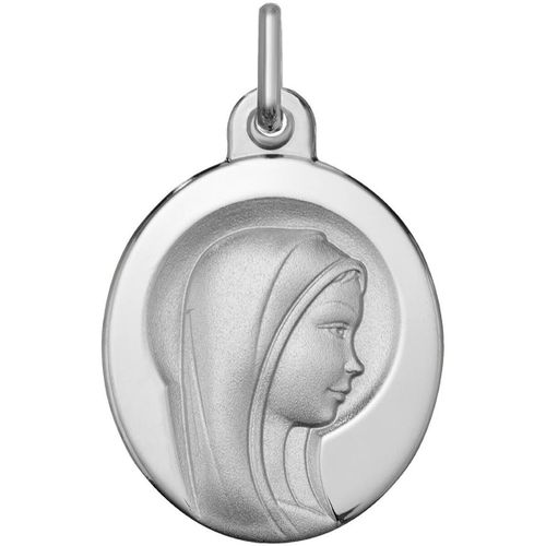 Pendentifs Médaille argent rhodié vierge profil droit - Brillaxis - Modalova