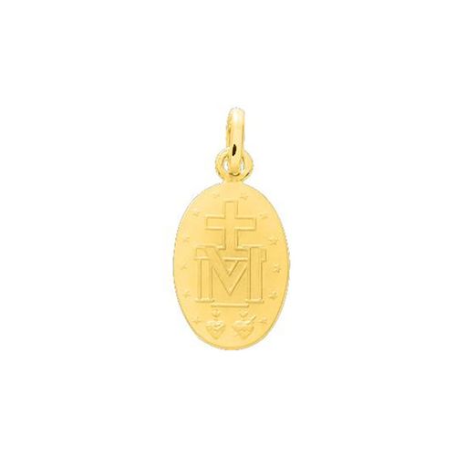 Pendentifs Médaille vierge miraculeuse plaqué or - Brillaxis - Modalova