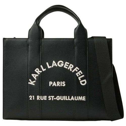 Cabas Cabas Carré Grainé Blanc Noir - Karl Lagerfeld - Modalova