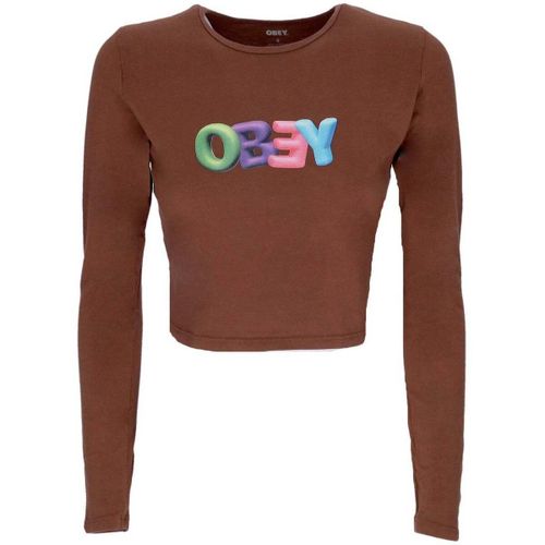 T-shirt Bubble Cropp Mia Ls Tee - Obey - Modalova