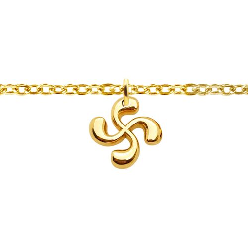 Pendentifs Bracelet chaînette croix basque acier doré - Brillaxis - Modalova