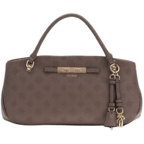 Sac à main Sac à Main Carmella 3 Compartiments Taupe Logo - Guess - Modalova