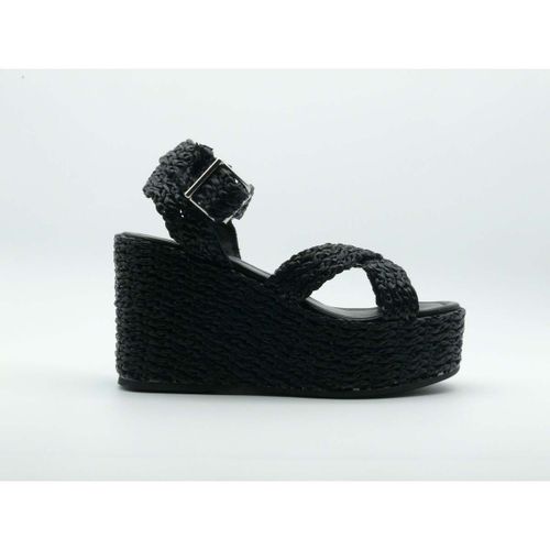 Sandales compensées 2780 Rafia Nero - Semerdjian - Modalova