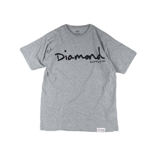 T-shirt Og Script Sp17 Tee Grigio - Diamond Supply Co. - Modalova