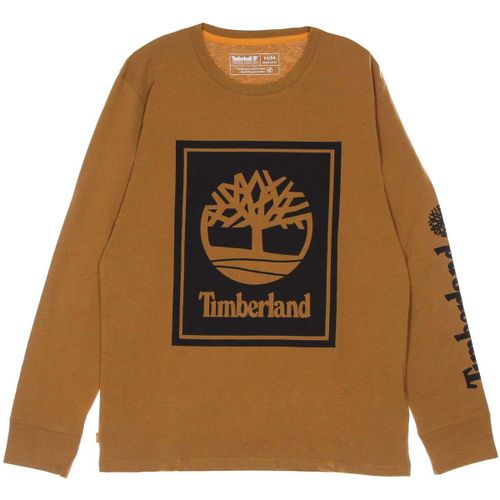T-shirt Ls Stack Logo Tee Wheat - Timberland - Modalova