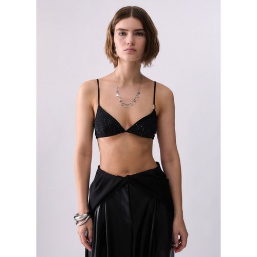 Brassières de sport Top en tulle avec broderies bijoux - Liu Jo - Modalova