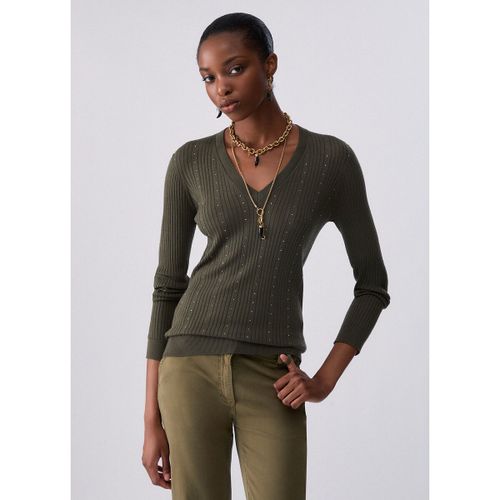 Pull Pull en laine à col en V - Liu Jo - Modalova