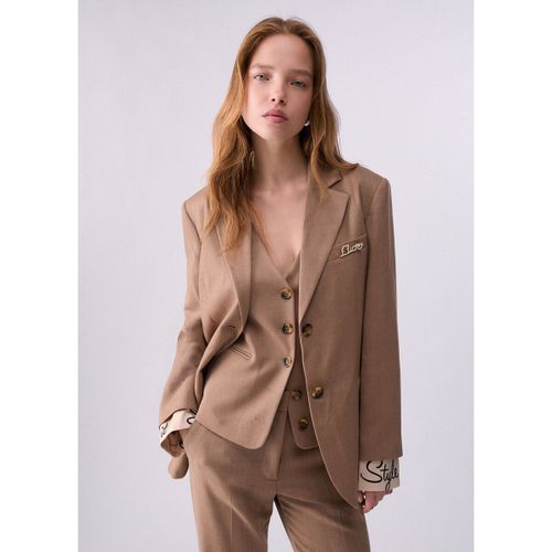 Veste Blazer en tissu chevrons - Liu Jo - Modalova