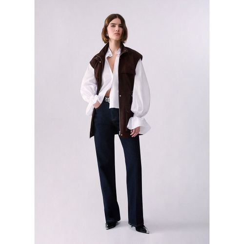 Jeans Jean droit avec détails en tissu - Liu Jo - Modalova
