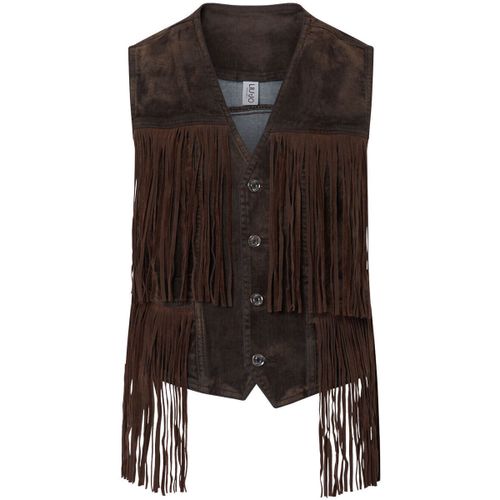 Gilet Gilet à franges en tissu floqué - Liu Jo - Modalova
