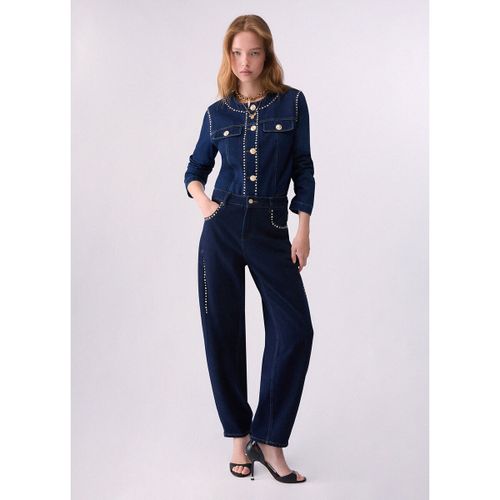 Jeans Jean taille haute avec strass - Liu Jo - Modalova
