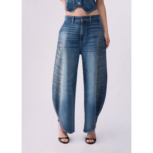 Jeans Jean balloon avec micro-strass - Liu Jo - Modalova